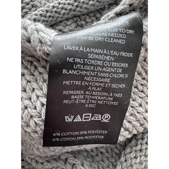 BDG Urban Outfitters Gray Chunky Cable Knit Sweater V-Neck Size Small - Picture 7 of 8